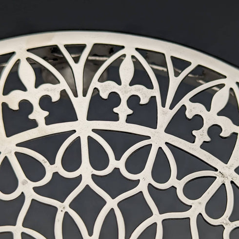 1923 年英國古董鍍銀茶壺杯墊